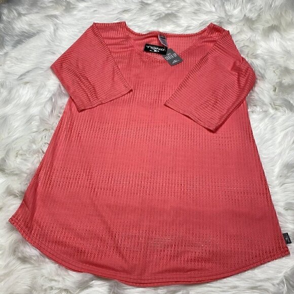 NEW O'Neill Women's Size Small Peach Mesh Swim Coverup Cover-Up Shirt Top - Picture 1 of 6